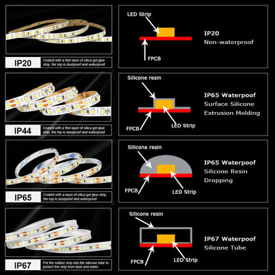 10mm 2835 180D Warm White Blue 12V LED Lighting Strip for Residential Mirror Bathroom Lighting