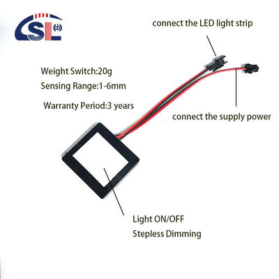 Max. 3A Current Touch Sensor Switch for Mirror 50*46*10mm Product Size Smart LED Light