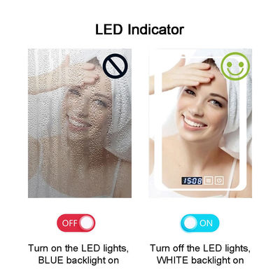 Smart LED Bathroom Mirror with Defogger and Touch Sensor Switch Temperature Rise 10C-20C