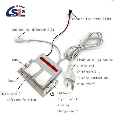 12V LED Light Source Integrated Bathroom Mirror Switch 1N1NC Combination 1A Max Current