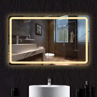 Hotel Home Bathroom Decoration Large Oval Bath Mirrors with Touch Screen and LED Lights