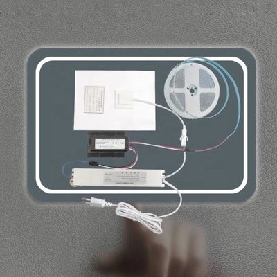 PET Lenses Material Bathroom Touch Sensor Switch Vanity Dimmer Defogger LED Smart Mirror