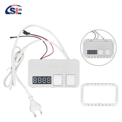 Integrated Mirror Touch Dimmer Switch 2 Gang Time Temperature Display Defogger Inductive Switches 12V 5A 60W