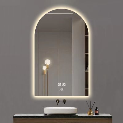 Hotel Home Bathroom Decoration Modern Design Touch Screen Smart Mirror With LED Lights and Sensor Switch