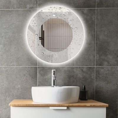 Touch Screen LED Bathroom Mirror with Large Sensor Switch and Modern Design Style