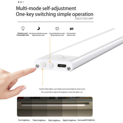 Daylight Alert Led Wardrobe Lighting Strip with Motion Sensor and Rechargeable Battery