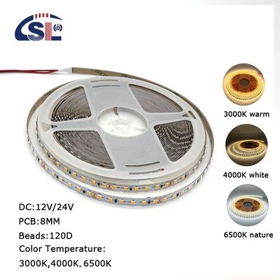 DC12V SMD2835 Electroplate PCB 120Ds 5mm Ra 80 LED Light Strip for Residential Purpose