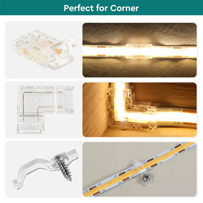 DIY Home Lighting Plastic 8mm 2 Pin SMD Cob Led Strip Connector for Modern Design