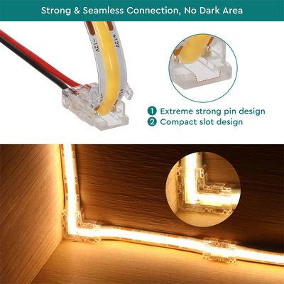 DIY Home Lighting Plastic 8mm 2 Pin SMD Cob Led Strip Connector for Modern Design