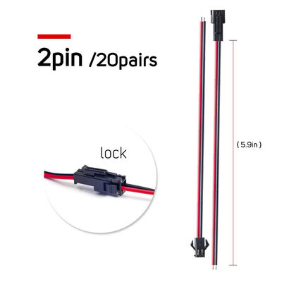LED Light Cable Wire with Male and Female JST SM Cable Connectors Modern Design Style