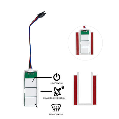 Customizable 12V/24V 5A 60W/120W Rader PIR Motion Sensor Light Switch LED Light Source 1NO/1NC Switch Combination Bathroom