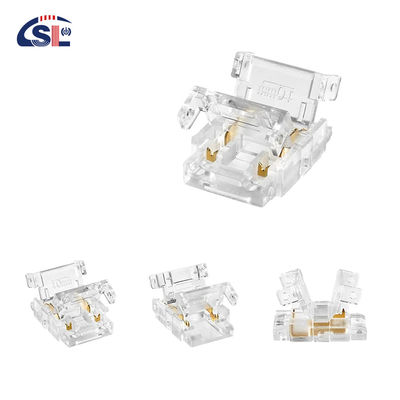 4pin 10mm LED Strip Connector Crystal Buckle Solderless Extension Terminal Adapter