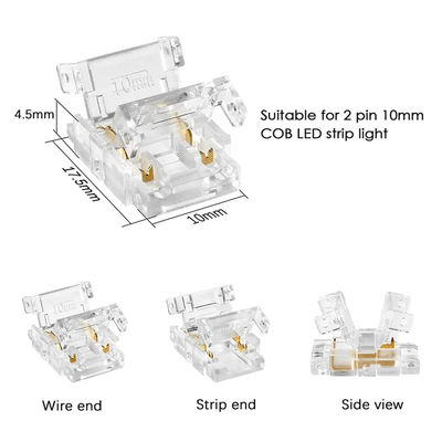 4pin 10mm LED Strip Connector Crystal Buckle Solderless Extension Terminal Adapter