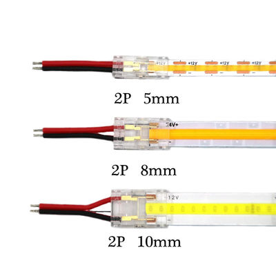 Waterproof IP20 COB LED Strip Connectors for 8mm 10mm Strip to Strip Plastic L-Shaped