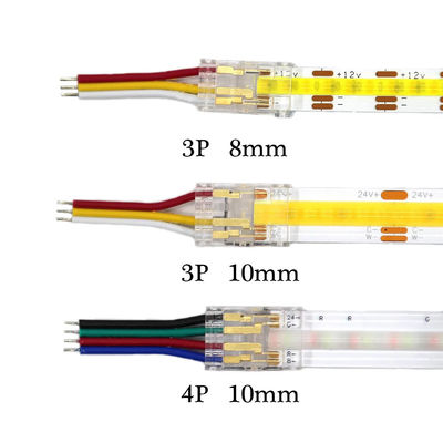 Waterproof IP20 COB LED Strip Connectors for 8mm 10mm Strip to Strip Plastic L-Shaped