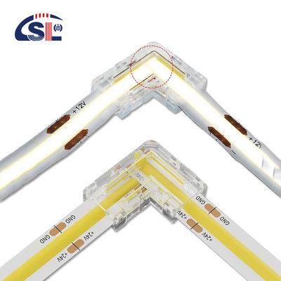 5mm 8mm 10mm LED Strip Connector L Shape Dual End Single End Transparent Reusable IP20