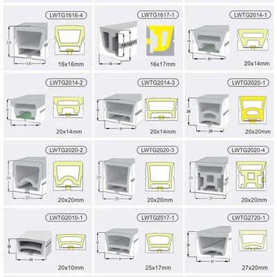 3- Flexible Waterproof Silicon Outdoor Led Flex Neon Tube Cover Rope Light Strip Tube For Neon Led Strip Light
