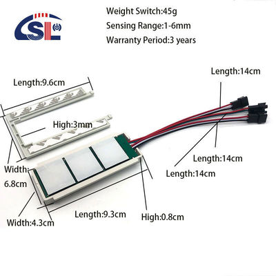 60W Smart Three Buttons Stepless Dimming Mirror Touch Sensor Control Switch for Bathroom LED Mirror Defogger
