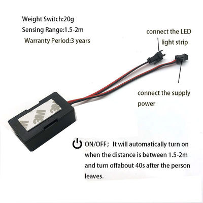 3A/5A Non-touch Hand Mirror Rader PIR Motion Sensor Light Switch for Bathroom Mirror