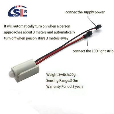 LED Light Door Cabinet Sensor Switch DC 12V 3A/5A for 1-6mm Mercury Mirror Sensing Range