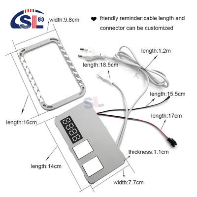 Smart Double Button Touch Sensor Switch with Time and Temperature Output Voltage DC12V