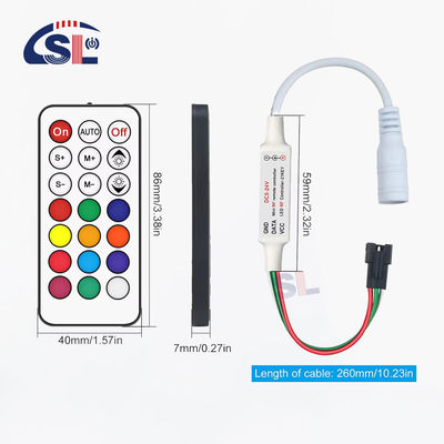 20-60 Degree Mini RF Remote Controller for WS2811/WS2812B/WS2813/USC1903 Pixel Light