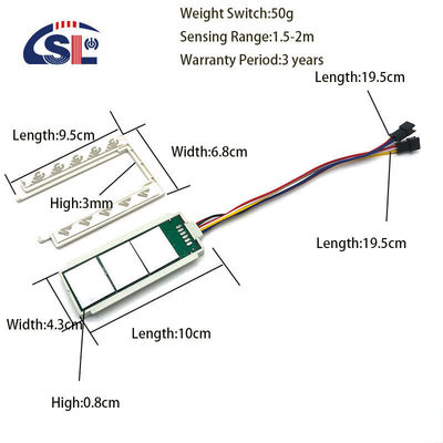 DC 12V 5A 60W Three Button Touch Sensor Switch for Integrated Mirror Radar Inductive