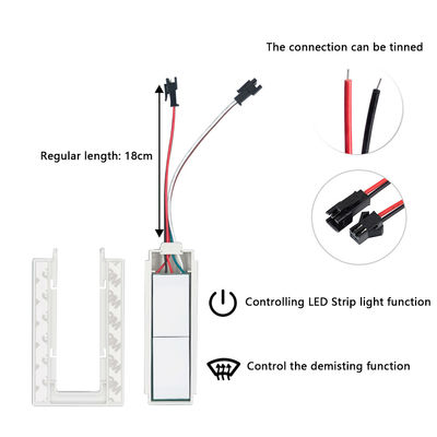 Smart LED On/Off Dimmer Function for Bathroom Vanities Mirror SL 12v 12W-60W Split Two Buttons