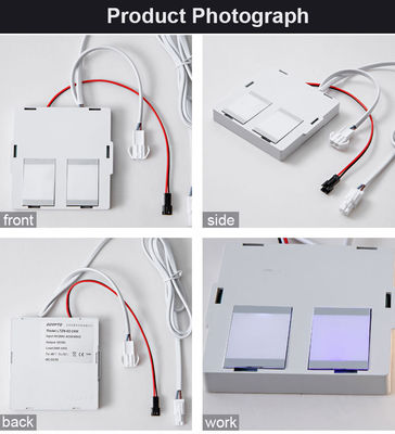 12W Integrated Large Two Buttons Three Colors Touch Sensor Switch for Bathroom Mirrors