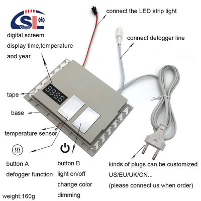 Bracket Included Mirrors Touch Sensor Switch with DC12V Output and Easy Installation