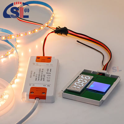 DC12V SL Split Single Button Single Color Touch Sensor Switch Radar Time Temperature Display Screen with Bracket Smart Mirrors 12W 24W Voltage