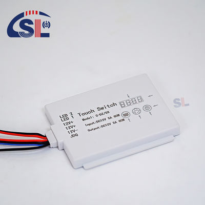 Customized DC12V SL Split Tripple Button Tripple Color Touch Sensor Switch Radar Time Temperature Display Screen with bracket Smart Mirrors