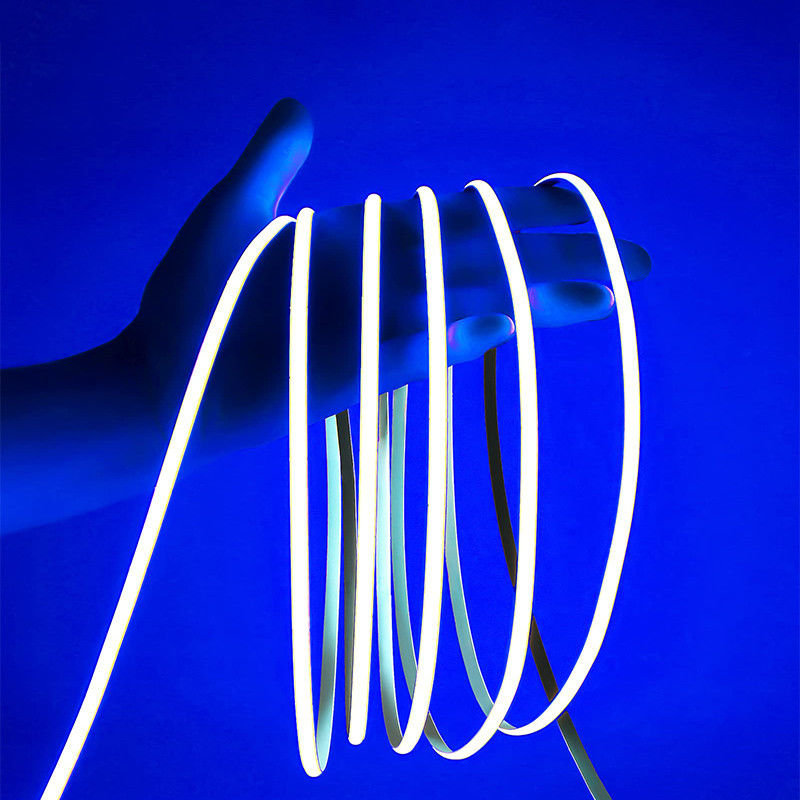 100lm/w DC 12V24V 8mm 320leds Blue Flexible COB Led Strip Light for Cabinet Bedroom Kitchen Lighting Decoration