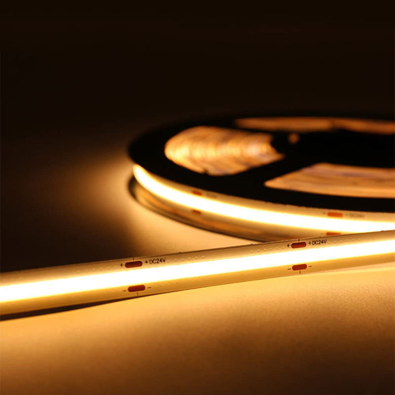 High Brightness 480leds 8mm10mm 12V24V COB LED Strip Light for Warm Natural White Lighting