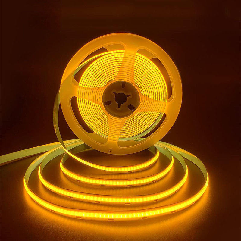 384 chips/m COB High Lumen DC12V24V Warm 3000K Led Strip Light for TV Backlight Cabinet