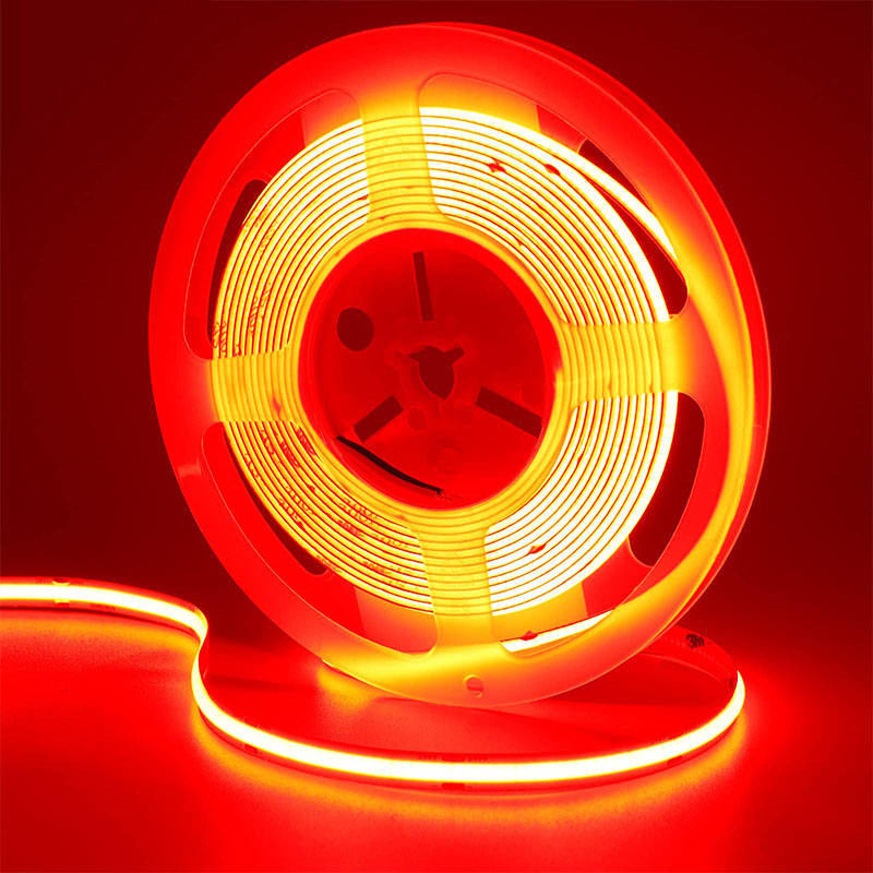 COB Led Strip Light IP20 8mm 12V24V 480leds Red for Indoor and Outdoor decoration