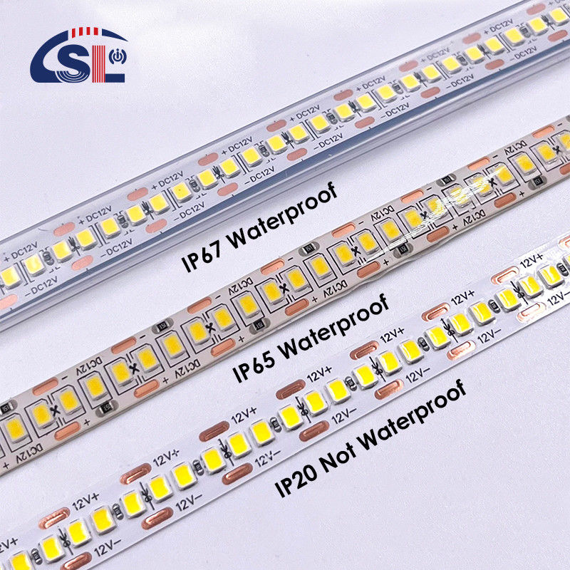 Waterproof SMD2835 LED Strip Lights 240leds 8mm 24v 12v 3000K 4000K 6500K IP67 IP65 IP20