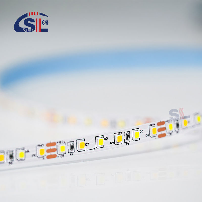 CCT 12V24V 8mm 120leds 3000K-6500K Flexible Dual Color Electroplate SMD2835 LED Strip Light