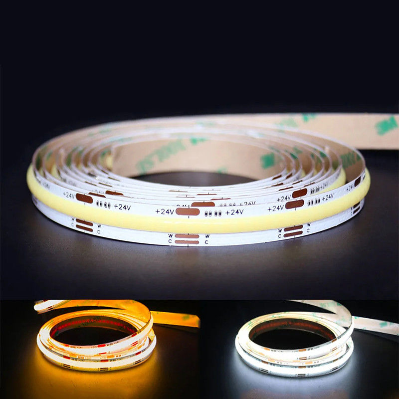 DC12V24V 8mm10mm 576leds 3000K 6500K CCT COB Led Strip Light for TV Backlight Cabinet