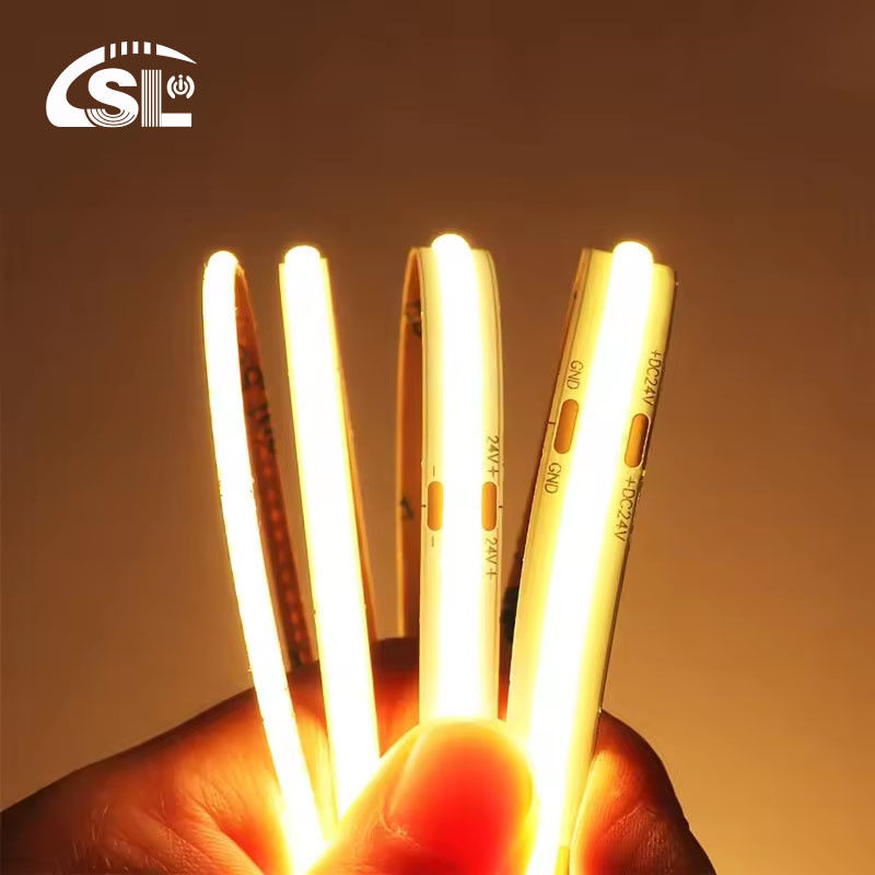 CE RoHs IP44 Ra80 COB Led Strip Light 8mm Width 110V/220V 320Leds 3000K4000K6500K 3