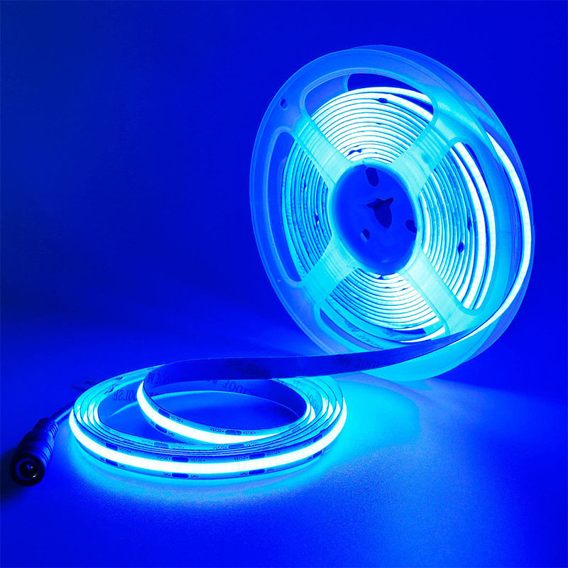 Lighting High Brightness DC12V24V 480leds 8mm Ice-Blue COB Led Strip Light with 3-