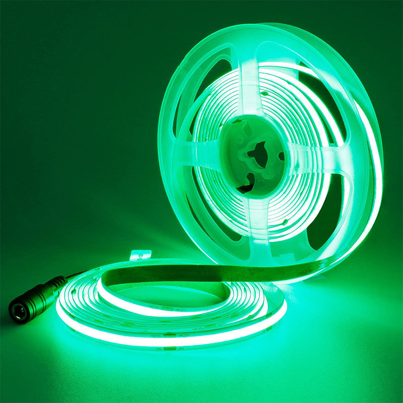 DC12V24V 480LEDs Ra90 8mm10mm Width Green Flexible COB LED Strip Light for Lighting