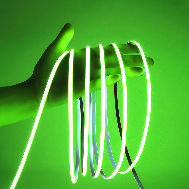Long-lasting COB Led Strip Light IP20 8mm 12V24V 320leds Green for Outdoor Indoor