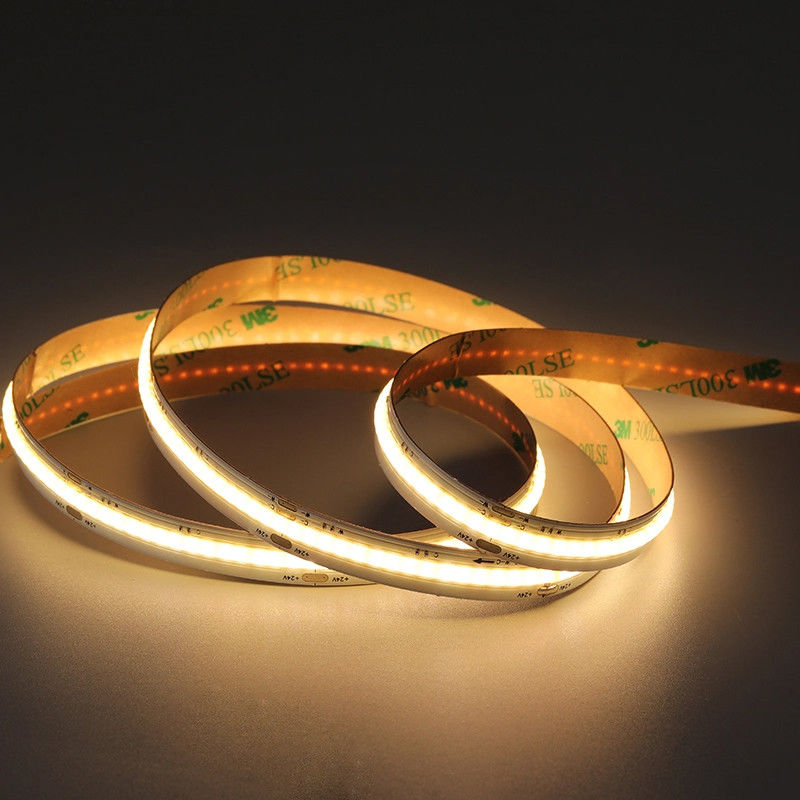 50000 Hours Working Lifetime CCT DC12V24V 8mm 10mm 576Leds 3000K-6500K Flexible COB Led Strip Light