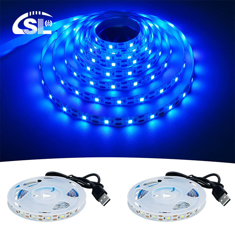5V 8mm 120LEDs Blue LED Strip Light Electroplate SMD2835 Ideal for Indoor and Outdoor
