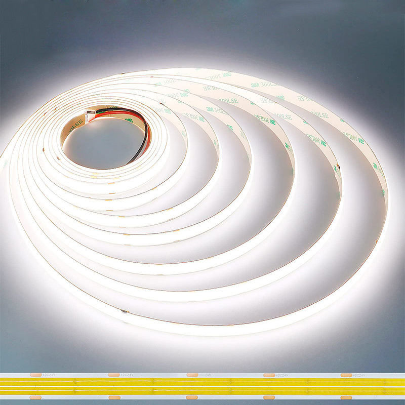 High Density 8mm10mm 320leds 6500K White COB Led Strip Light for Indoor Decoration