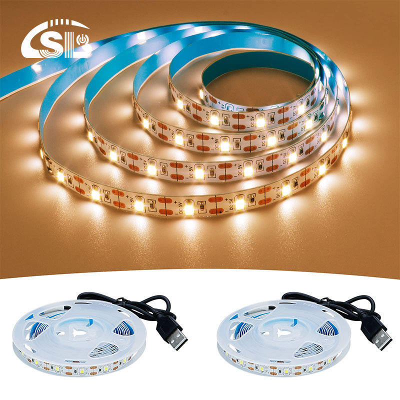 Dimmer Support 5v 8mm 120leds 3000K Warm White Flexible Electroplate Led Strip Light