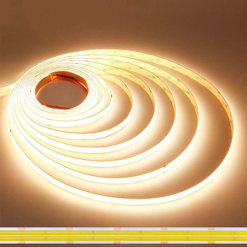 DC12V24V 8mm10mm 320leds 3000K Warm flexible COB Led Strip Light for Indoor Decoration