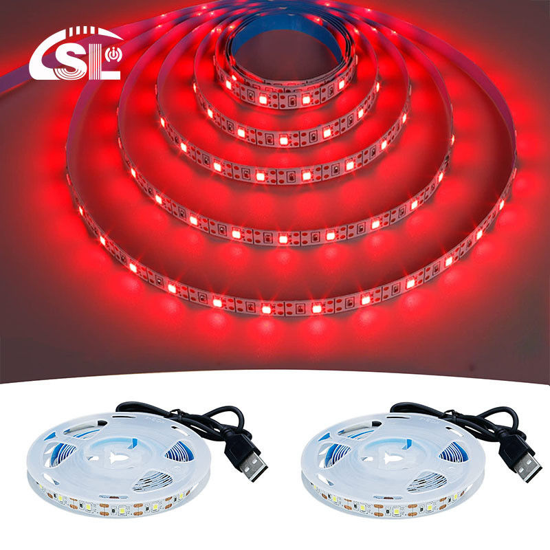 120leds 8mm Red One light one cut Electroplate flexible SMD2835 Led Strip Light 5v
