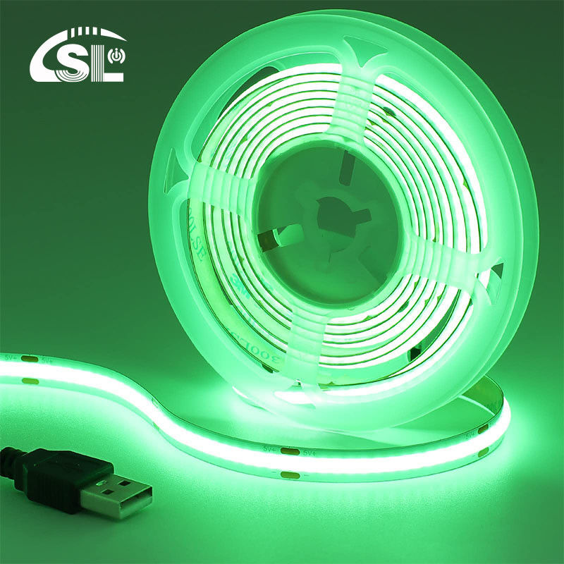 Green COB Led Strip Light 8mm 320leds 12v24v for Outdoor and Indoor Long Lifetime